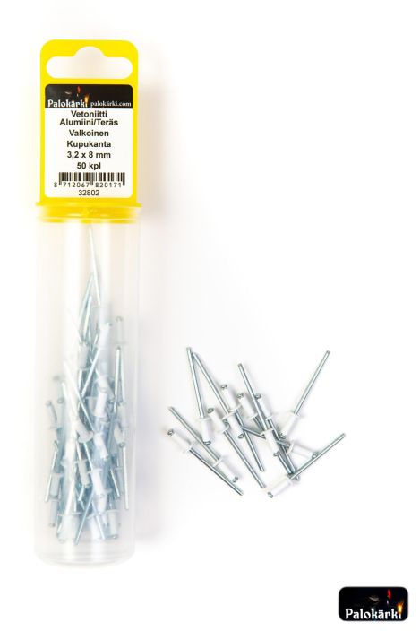 Vetoniitti alum./teras valk. kupukanta 3,2x8mm/50kpl 32802 980-3112