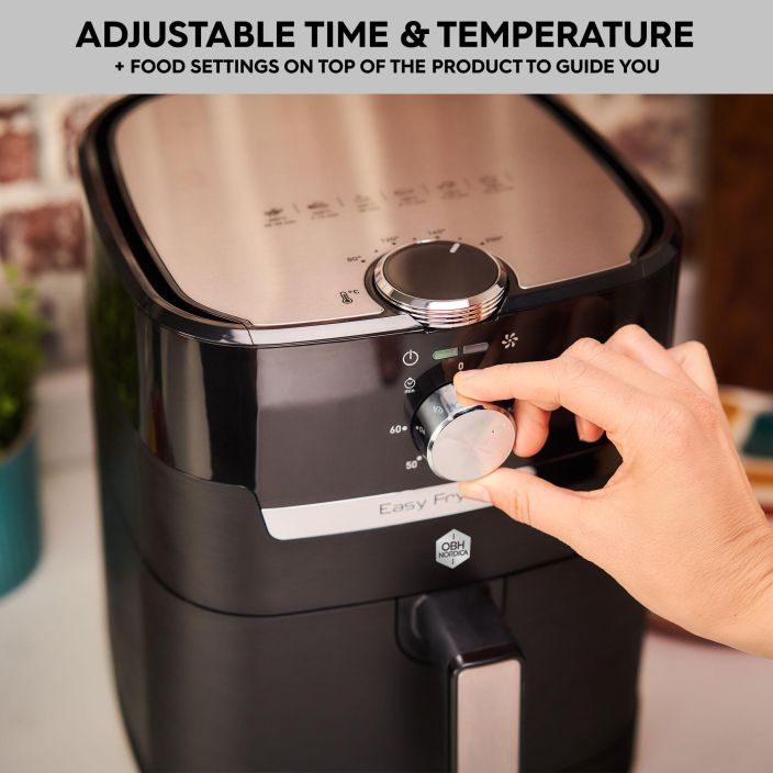 OBH Nordica airfryer Easy Fry &amp; Grill Classic 2in1 Black Mechanical 1550W AG5018S0 tuotekuva 1