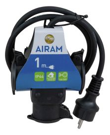 Airam Airam 3-osa kumijatkojohto/haaroitin 1m 2442674