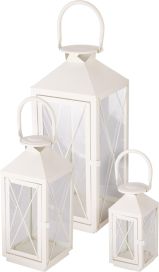 Lyhty Cream keskikoko 14x14x35cm