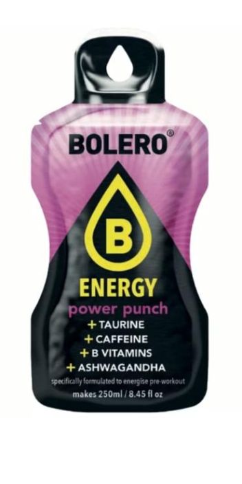Bolero Energy / Power Punch 7g Helposti sekoitettavassa Bolero juomajauheessa yhdistyvat virkistavat Bolero Energy / Power Punch 7g Helposti sekoitettavassa Bolero juomajauheessa yhdistyvat virkistavat