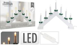 Kynttelikkö led valkoinen 7-haarainen