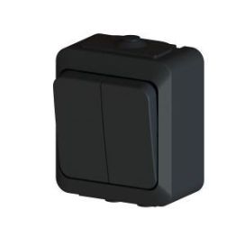 Kytkin 5 pinta IP44 musta