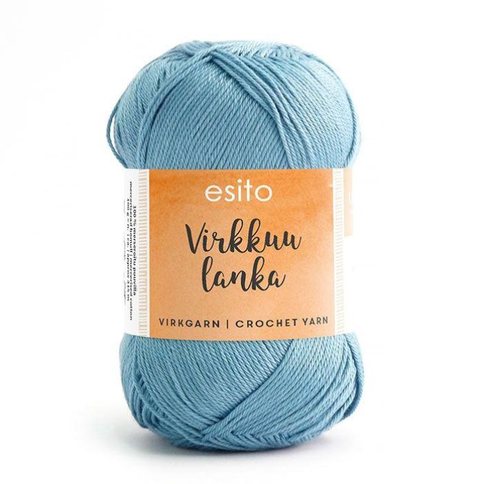Esito virkkuulanka 9051 taivaansininen 100g EVL-9051