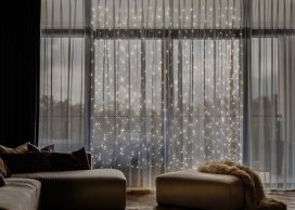 Finnlumor Valoverho Hurrikaani 560 microLED lämmin valk. 2,8m