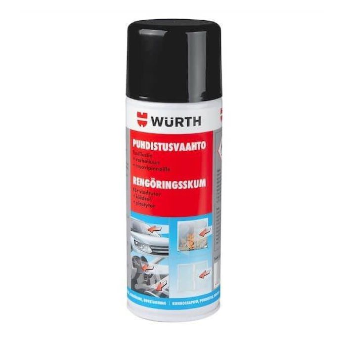 Wurth puhdistusvaahto 400ml Monikayttoinen sitruunantuoksuinen yleispuhdistusvaahto.