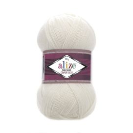 Alize Superwash sukkalanka 01 Luonnonvalkoinen 100g