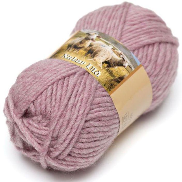 Hjertegarn Natur Uld 0700 Meleerattu roosa 100g HNU-0700