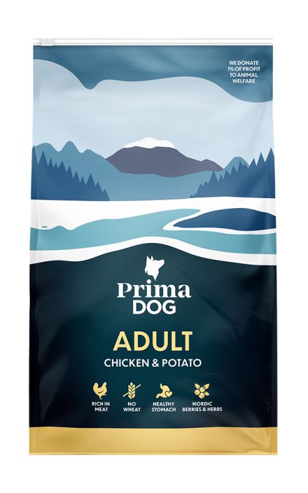 PrimaDog kana-peruna kaikille koirille 2kg