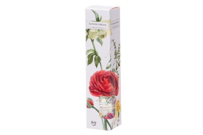 Aura huonetuoksu Flower dream 45ml Diffuuseri vapauttaa tuoksua tasaisesti ja sen voimakkuutta voi saataa lisaamalla tai