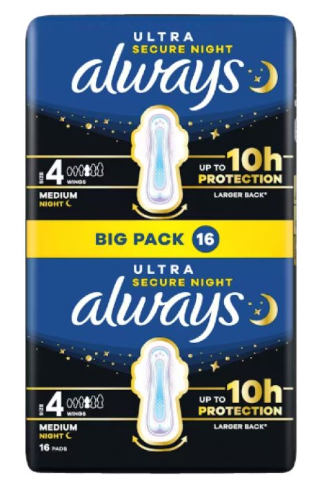 Always ultra secure night siivilla 16kpl Always ultra secure night siivilla 16kpl