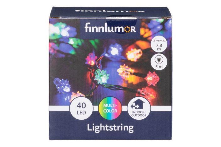 Finnlumor Retro LED-valosarja 40LED moniväri 637014 tuotekuva 1
