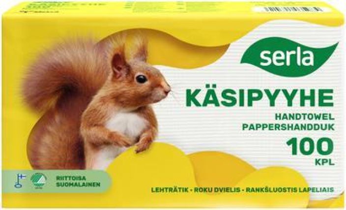 Serla kasipyyhe 100kpl valk. 901-2206