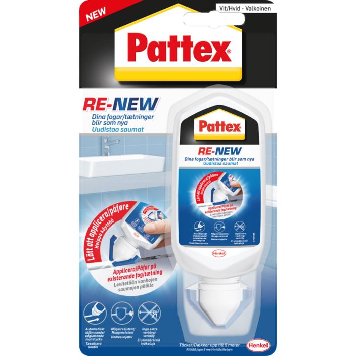 Pattex Re-New 80ml silikonisauman ehostaja valk. 2683088 938-540