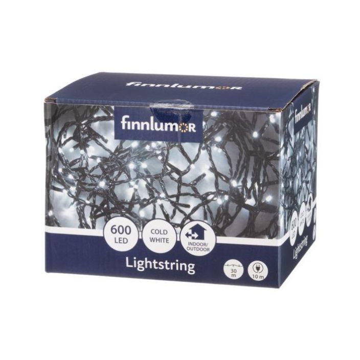 Finnlumor valoketju mini 600LED kirkas musta johto 310614 Finnlumor valoketju mini 600LED kirkas musta johto 310614