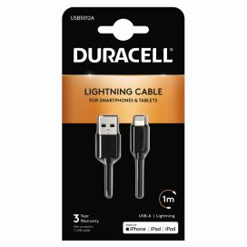 Duracell Kaapeli Lightning 1m musta Duracell  USB5012A
