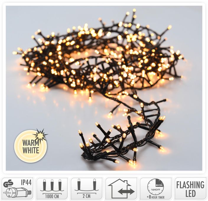 Valoketju &quot;snake&quot; 500led lamminvalk. timer AGL000200