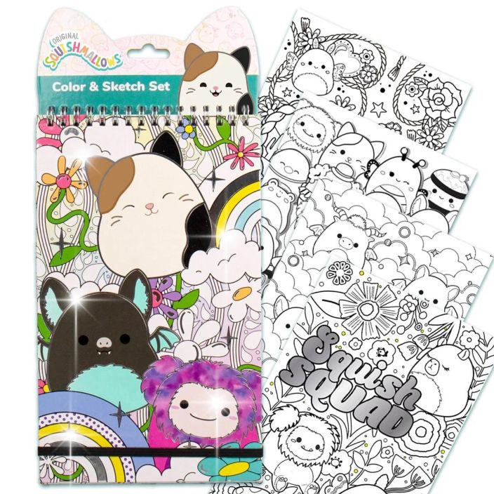 Squishmallows Color And Sketch värityskirja 333-232620 tuotekuva 1