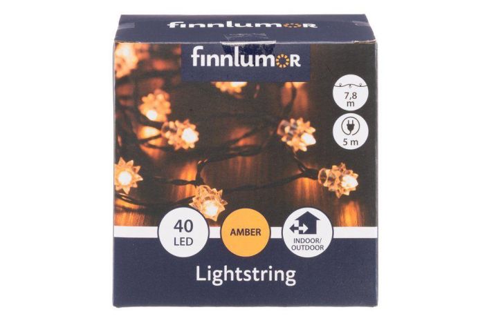 Finnlumor Retro LED-valosarja 40LED meripihka 641932 tuotekuva 1