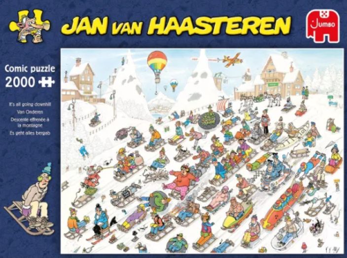 Jvh It's all going downhill 2000p JU00026 Jan van Haasteren 929-1079