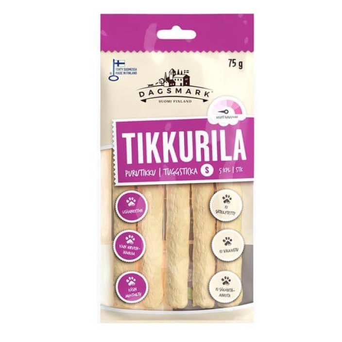 Dagsmark Tikkurila purutikku S 75g Aidosta hirvennahasta jauhamalla ja muotoilemalla valmistettu kotimainen puruherkku