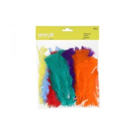Verso Koristehöyhenet rautalangalla 42kpl värilaj. 102073