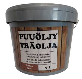 Basic Puuöljy ruskea 9l vesiohenteinen